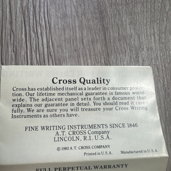 Vintage Cross 1982 Chrome Ball Point Pen 3502 With Box Features KEEBLER Co - Picture 5 of 7